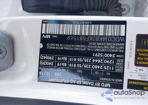 2019 Mercedes-Benz Glc 300 Coupe 4Matic z USA, uszkodzony, nr VIN WDC0J4KB3KF581569